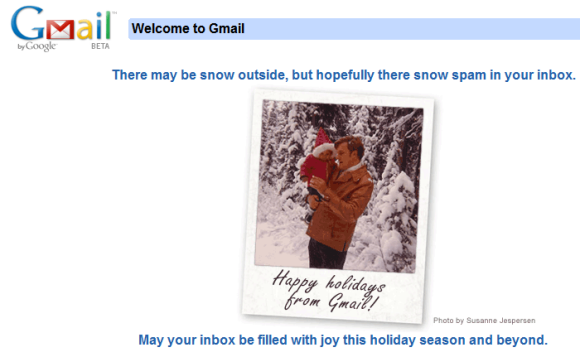 Google Operating System Gmail S Christmas Card