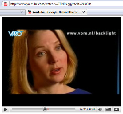 Google Video has a similar way to link within a video add XXmYYs to a URL