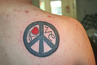 peace and love tattoo