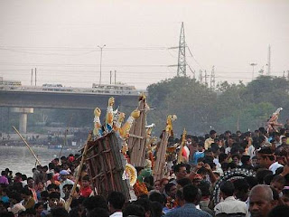 Durga idol immersion