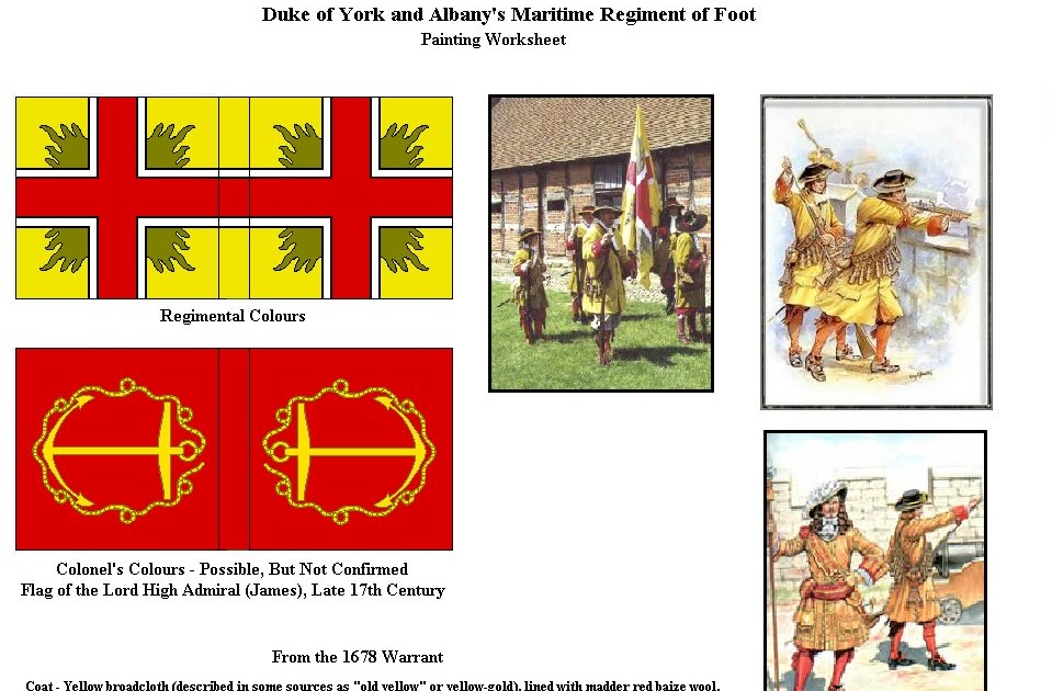 Wars of Louis Quatorze: Painting Worksheet for the Duke of York and