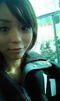 Aya in Death Note staff jacket, complete with number Aya in Death Note staff jacket, complete with number