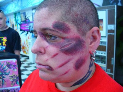 Face Modification Danger Tattoo On Face. Face Modification