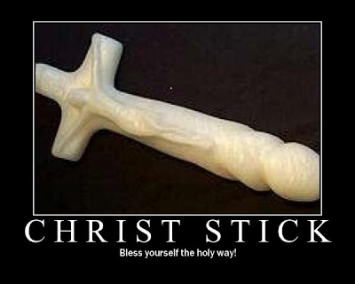 SUNGGUH TEEERRRRLLLAAALU!!! TUHAN KOK DIBUAT DILDO?! Christ+dildo+cross