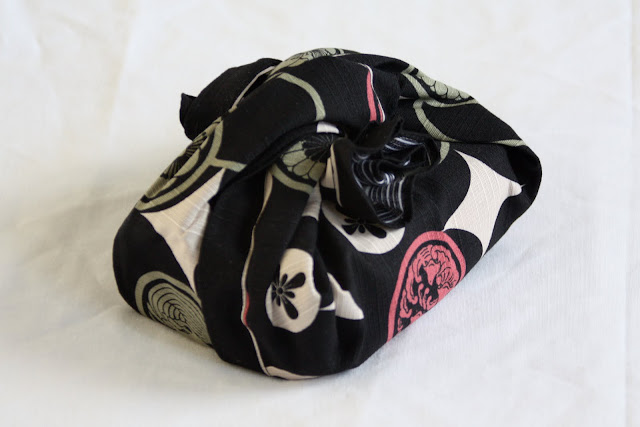 A gift wrapped in a furoshiki