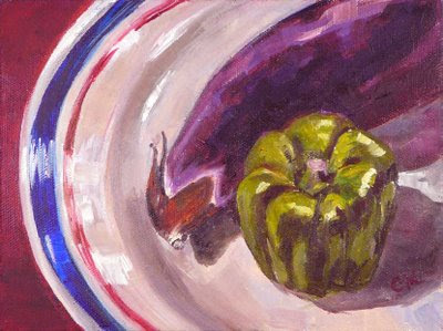 Look out! Here she comes with the kitchen knife! Connie Kleinjans fine art