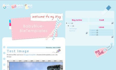 baby blue blogger template