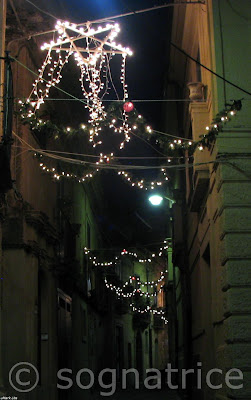 Christmas Lights on Corso Umberto I, Badolato, Calabria, Italy Christmas lights on Corso Umberto I, Badolato, Calabria, Italy