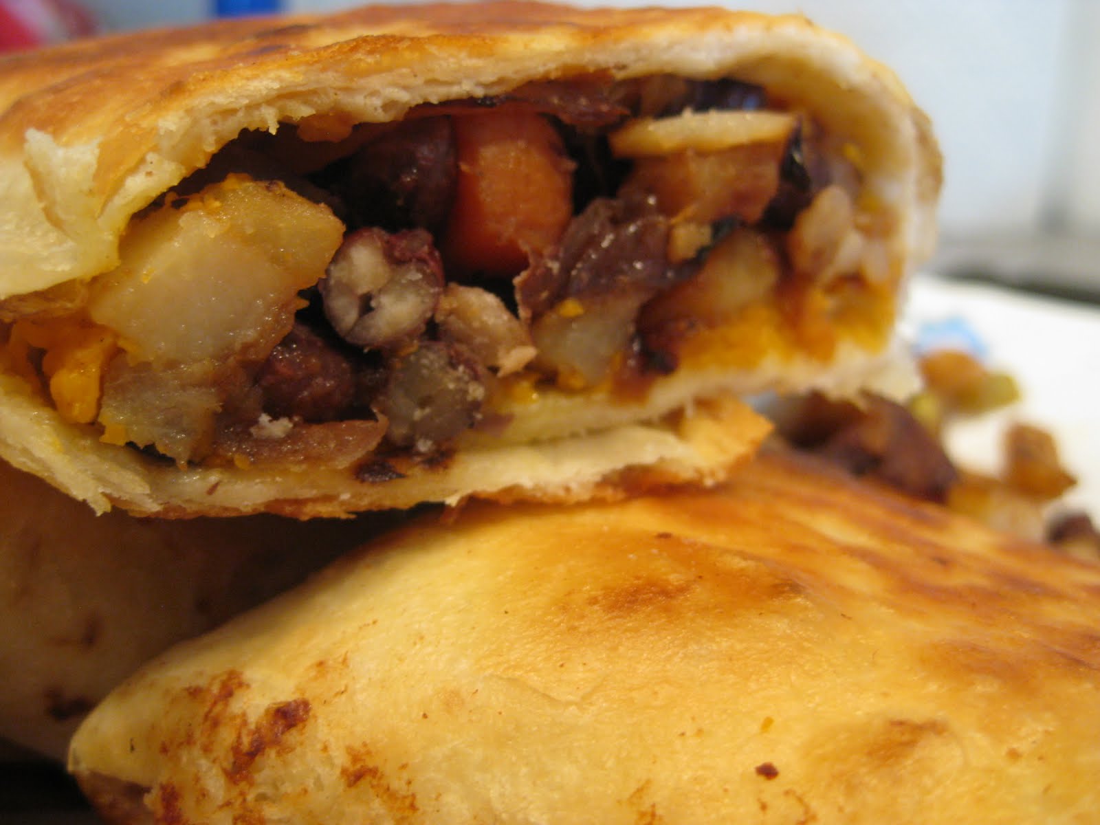 The Vegan Me Pan Fried Burritos