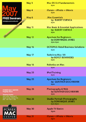 power mac center may 2007 training calendar 2007 calendar may