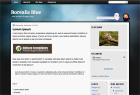 Borealis Blue - blogger template