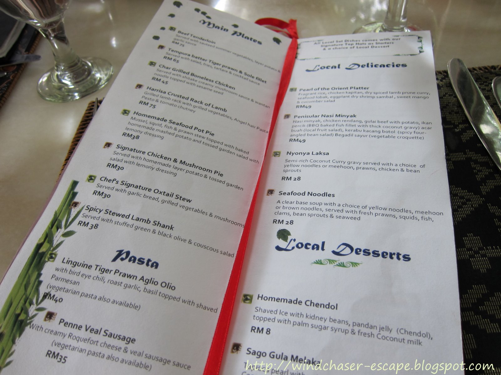 Escape Dining at Top Hat Restaurant