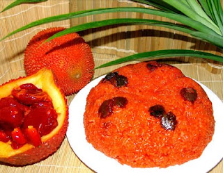 Steamed momordica glutinous rice Steamed momordica glutinous rice