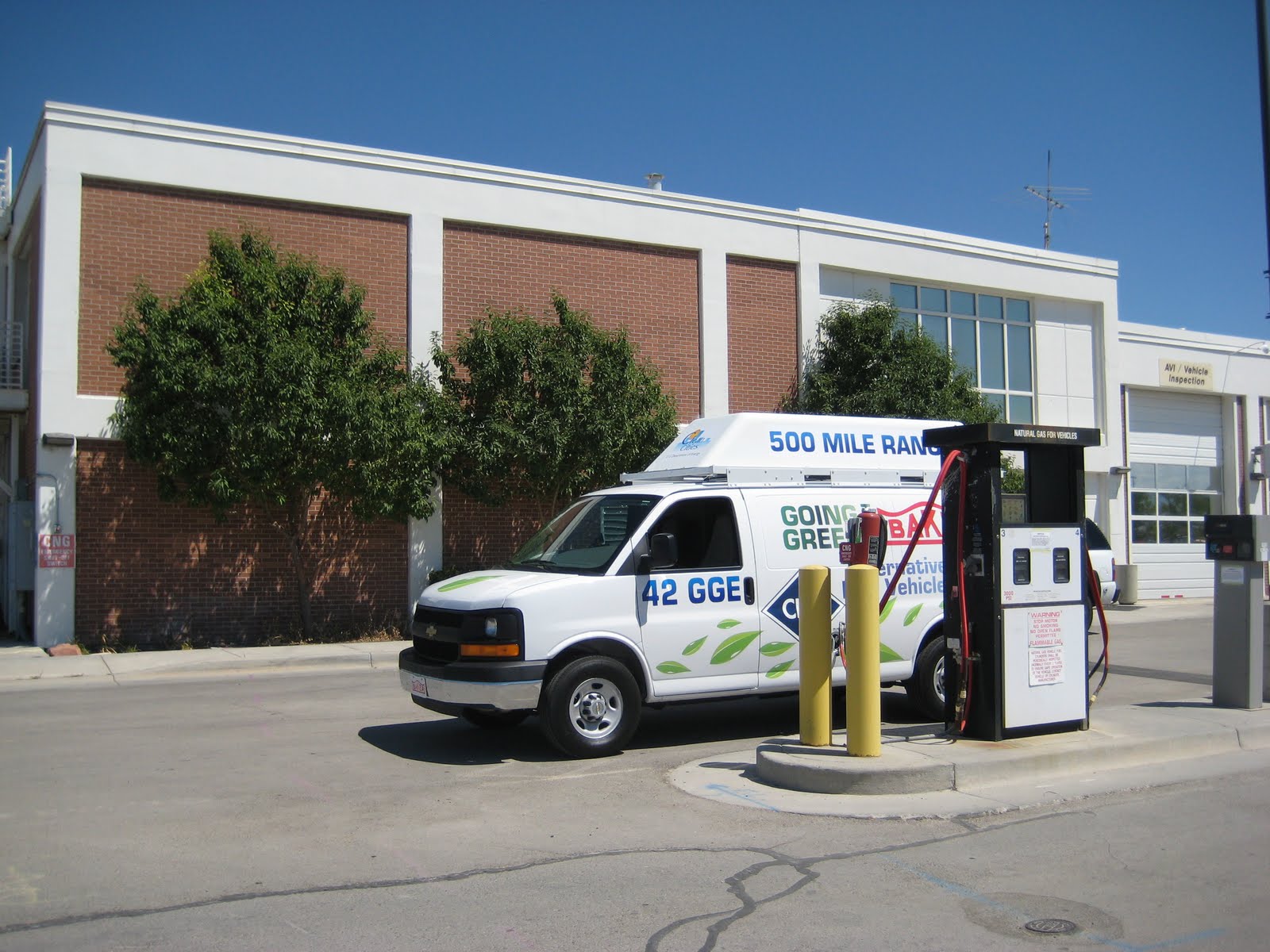 Baker XCountry CNG Van Demonstration Public CNG Station at SLC Airport