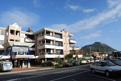 Our apartment building with Mt Maunganui