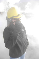 Erin amidst a cloud of sulphurous gas