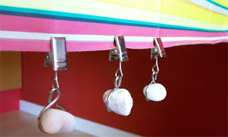 idea para decorar un mantel con piedras