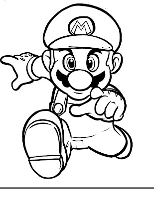 Super Mario Coloring Pages 5 jimbo's Coloring Pages: Mario Running