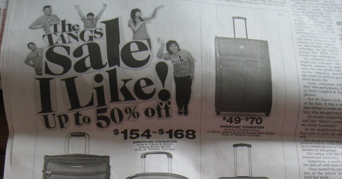 tangs luggage sale