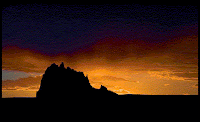 Shiprock at Sunset