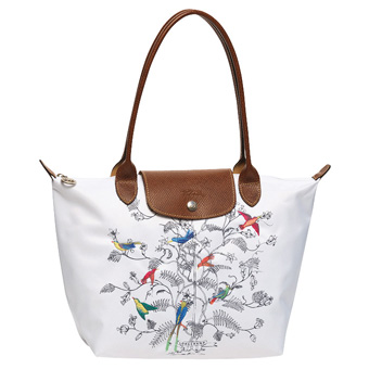 longchamp embroidered birds