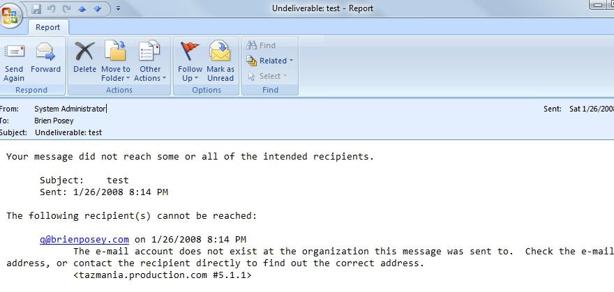 Report or NDR similar to