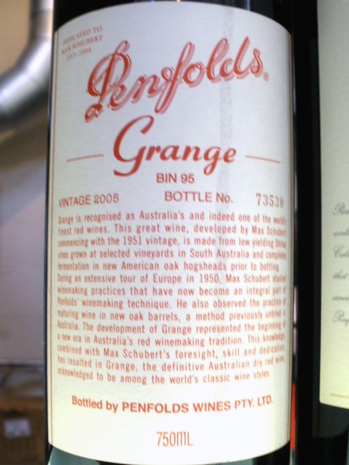 Australian Wine Journal PENFOLDS GRANGE 2005