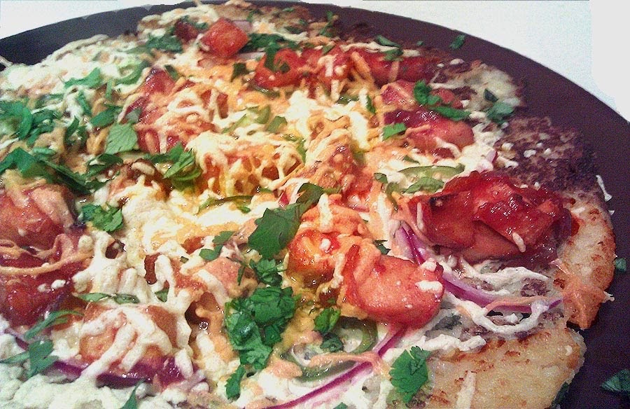 A Profound Hatred of Meat BBQ Tofu Pizza with Cauliflower Crust