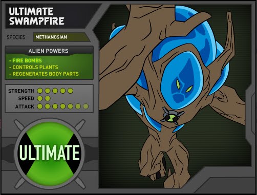 Ben 10 Ultimate Aliens:Ultimate Swampfire Can Fire Bombs