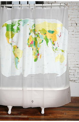 World  Shower Curtain on Today I Was At Target And I Had A Shower Curtain In My Hands When A