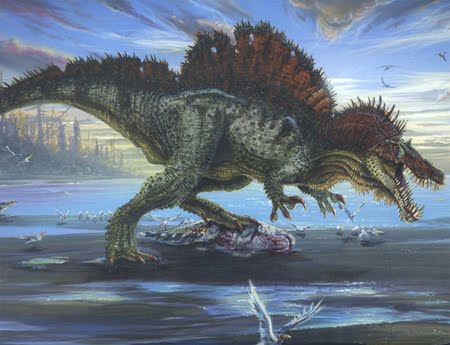 Spinosaurus comiendo