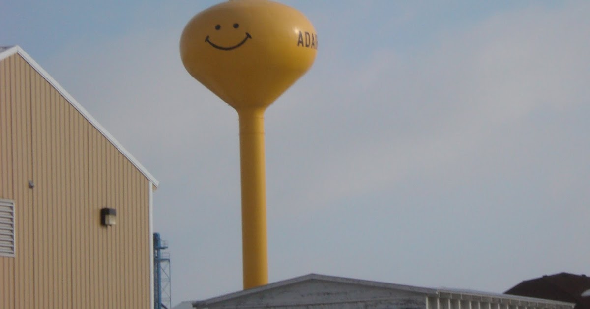 H2O Water Towers, Etc. Smiley Face in IA