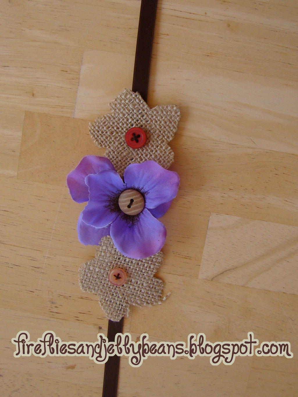 Fireflies and Jellybeans How to make burlap flower headbands