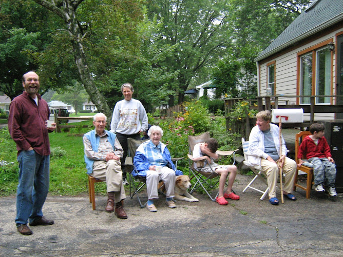 Neighbor friends seeing us off. Watching the end of a long neighborhood project