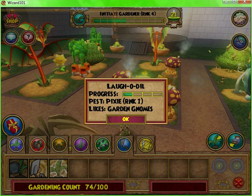 The Unicornflower S Type Pixies In Garden - Wizard101 Pixie Gardening Spell The Unicornflower S Type Pixies In Garden - Wizard101 Pixie Gardening Spell