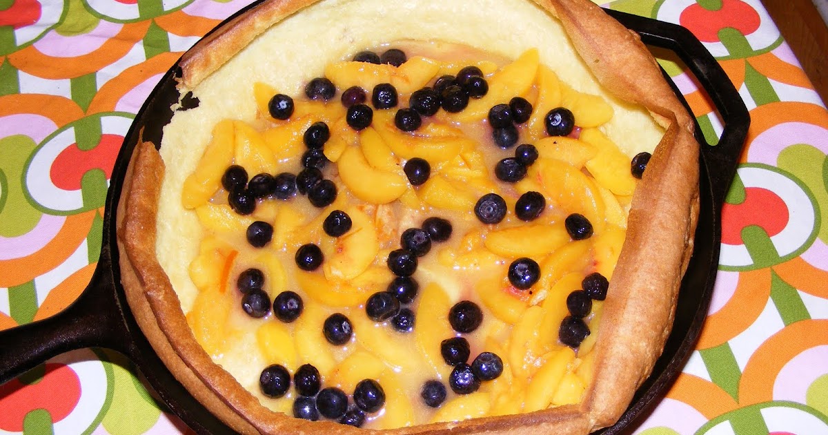 The Virtual Goody Plate PeachBlueberry Popover Pancake