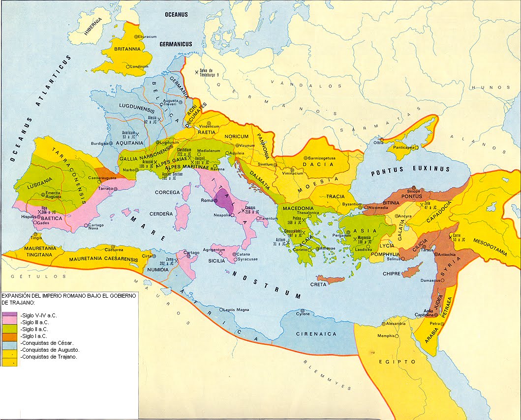 Mapa - El Imperio Romano de Trajano [The Trajan Roman Empire]