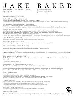 baker resume