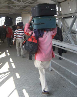 carrying suitcases india
