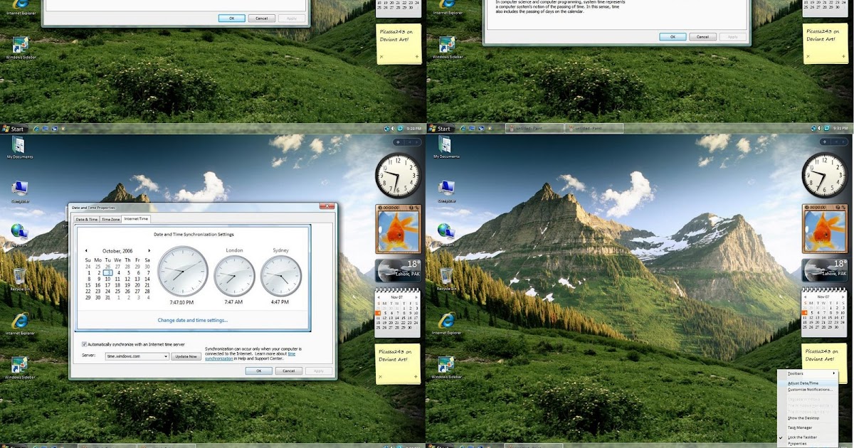 Theme Styles Free Vista Clock Properties for XP