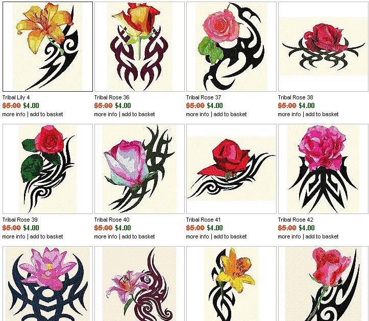 Tattoo machine embroidery designs