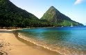 Jalousie Beach and the Pitons