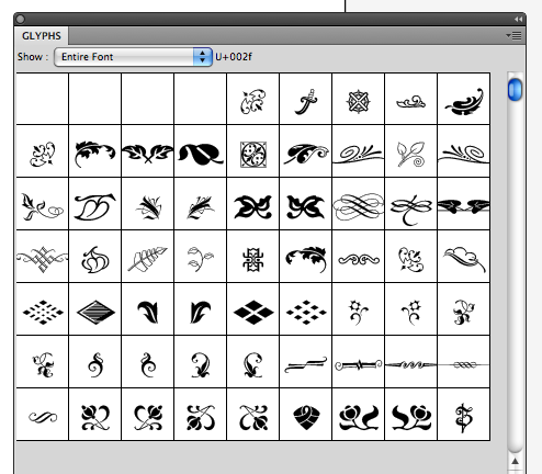 I remember the first time I came upon the concept of dingbats