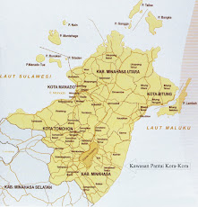Map Minahasa, North Sulawesi, Indonesia