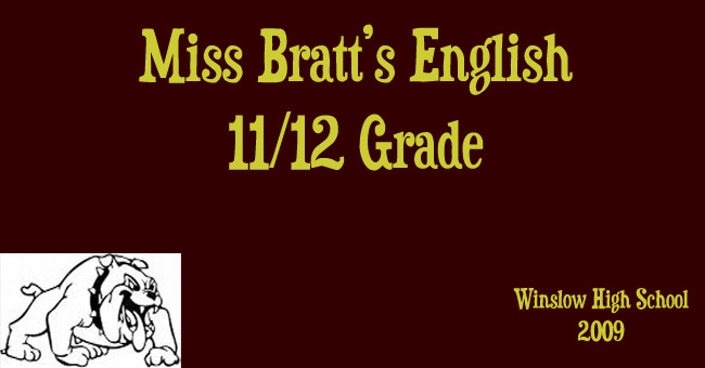 Miss Bratt's English 11/12