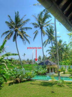 Protestant church seen from Villa Sabandari, a small hotel in Ubud Bali