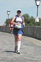 My human mom running the Regensburg Half-Marathon