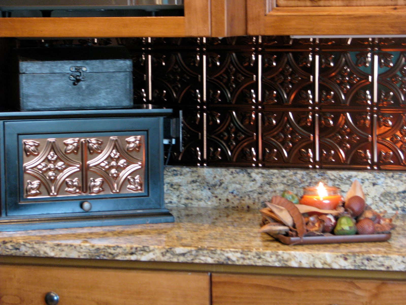 Wood kitchen backsplash Kitchen Tin Backsplash Lowe's
