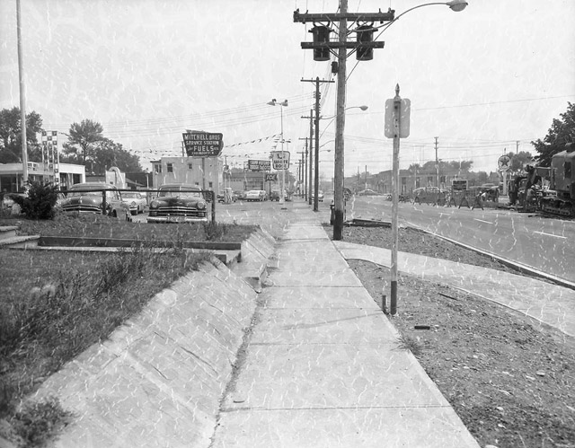Islington and Bloor Street West Legion Looking East 1958