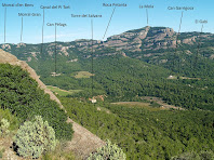 Vista de Sant Llorenç anant cap a la Roca del Corb Vista de Sant Llorenç anant cap a la Roca del Corb